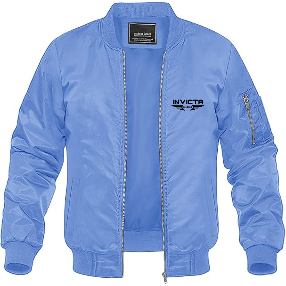Men's Invicta Electric Logo Lightweight Bomber Jacket Windbreaker Softshell Varsity Jacket Coat