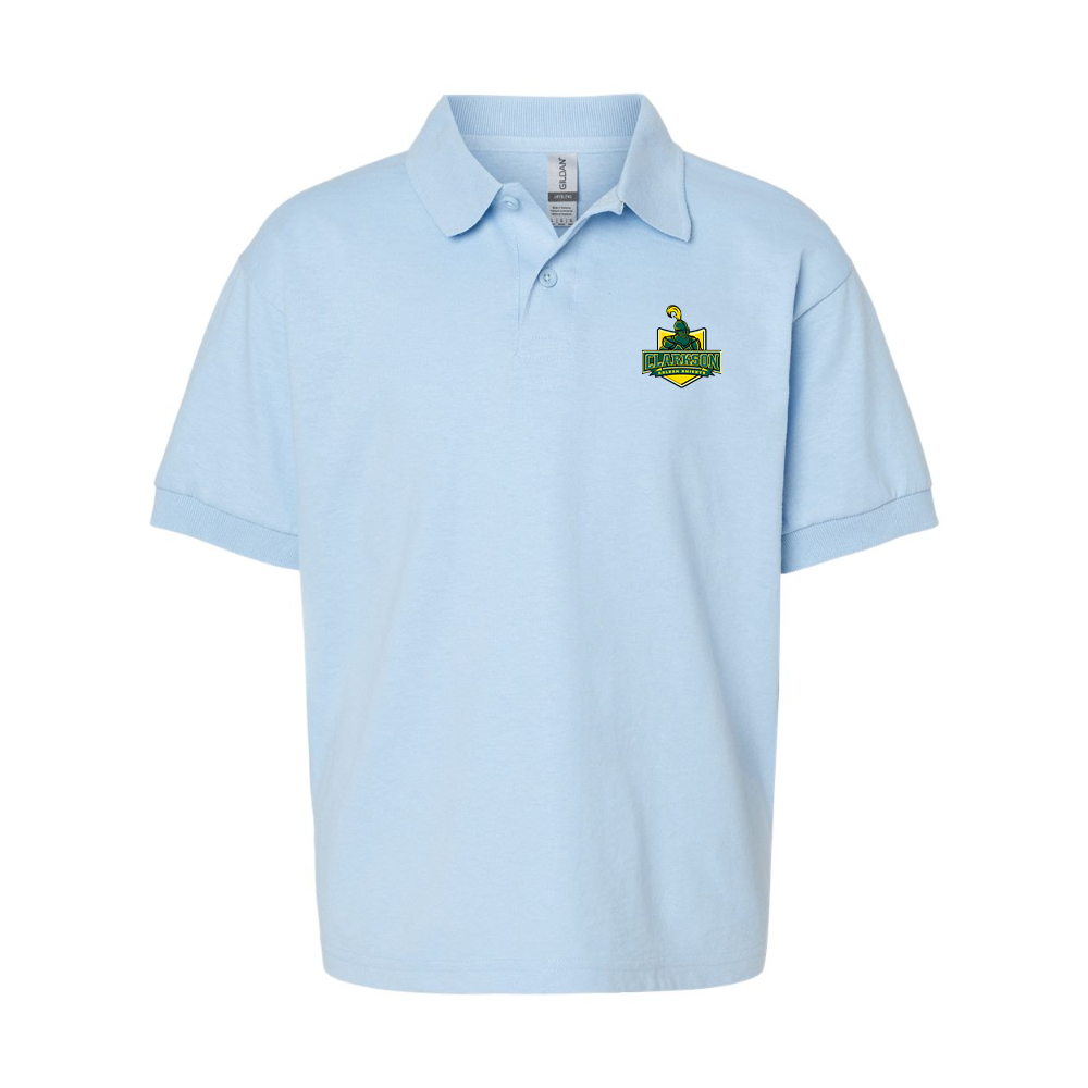 Youth Clarkson Golden Knights Gildan Dry Blend Jersey Polo