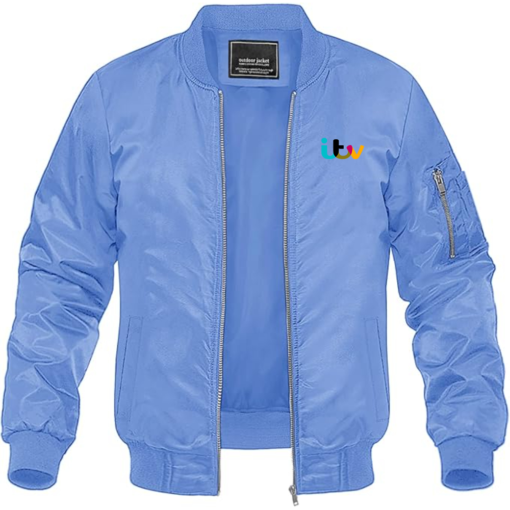 Men's Itv  Lightweight Bomber Jacket Windbreaker Softshell Varsity Jacket Coat