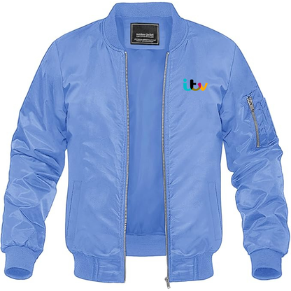 Men's Itv  Lightweight Bomber Jacket Windbreaker Softshell Varsity Jacket Coat