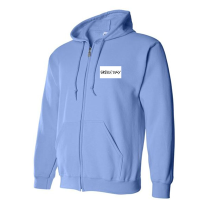 Men's Green Day Logo Zipper Hoodie
