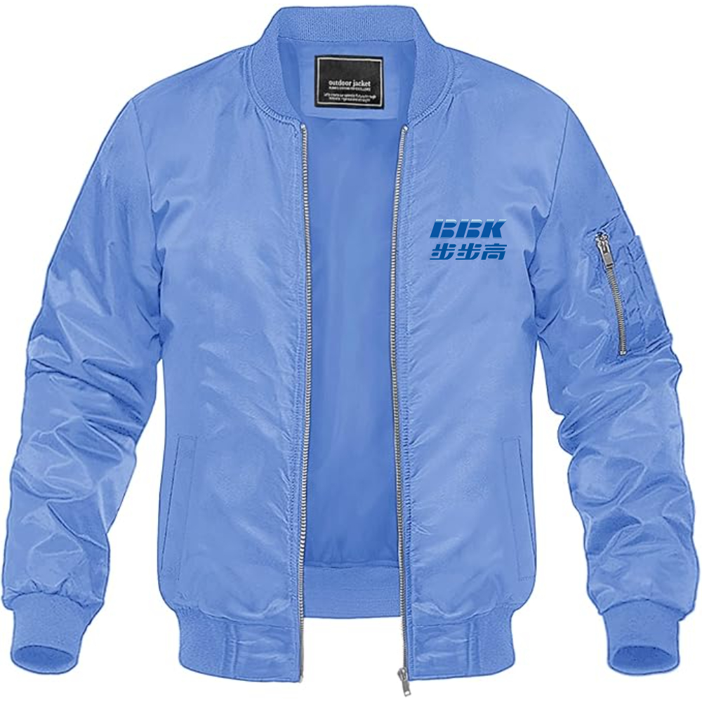 Men's BBK Logo Lightweight Bomber Jacket Windbreaker Softshell Varsity Jacket Coat