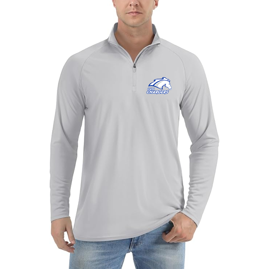 Men's Alabama Huntsville Chargers Lightweight Quarter-Zip Athletic Shirt Long Sleeve Performance Wear