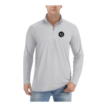 Men's Killing Joke Logo Lightweight Quarter-Zip Athletic Shirt Long Sleeve Performance Wear