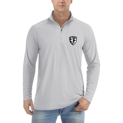 Men's  Foffa Bike Lightweight Quarter-Zip Athletic Shirt Long Sleeve Performance Wear