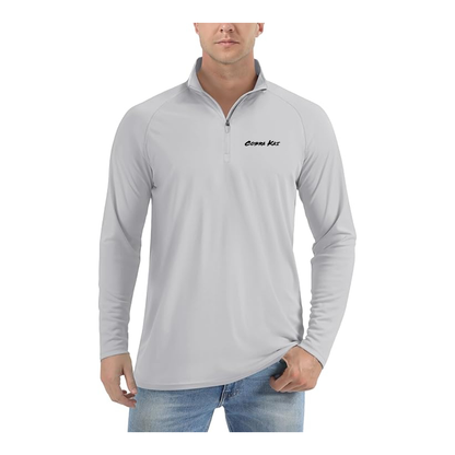 Men's Cobra Kai Lightweight Quarter-Zip Athletic Shirt Long Sleeve Performance Wear