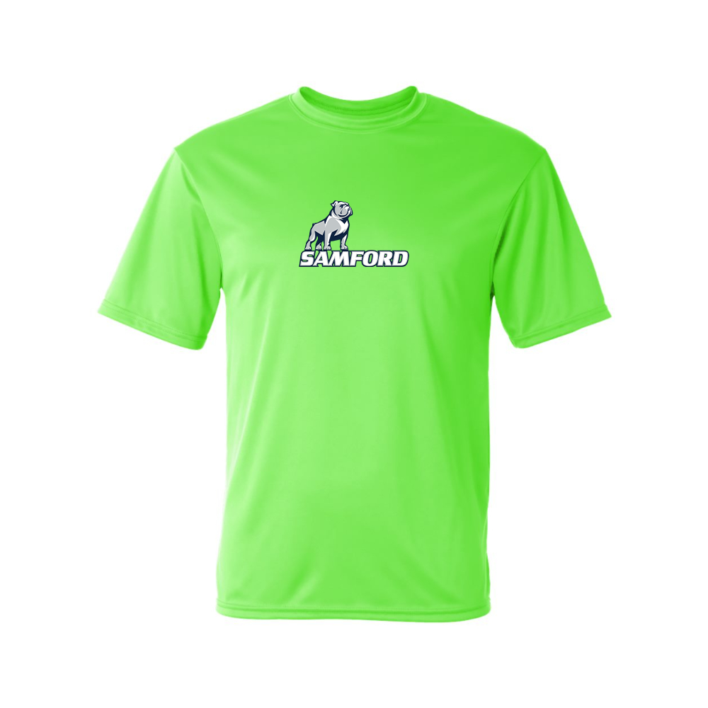 Men's Samford Bulldogs Logo Polyester T-Shirt