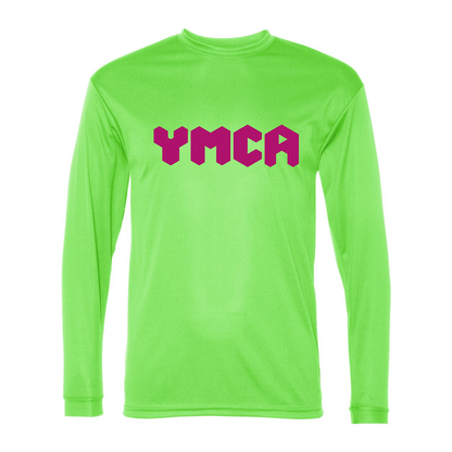 Men's YMCA Mauve  Performance Long Sleeve T-Shirt