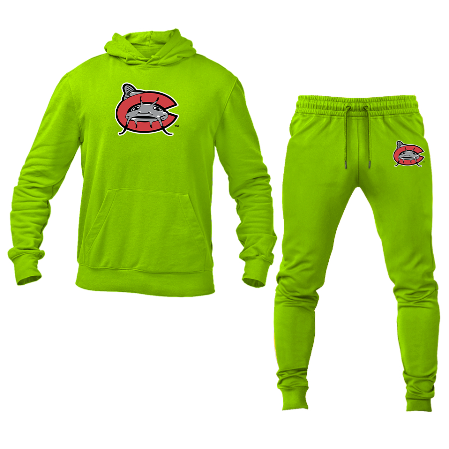 Men's Carolina Mudcats Logo Hoodie Joggers Set