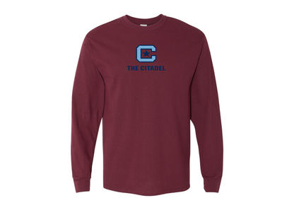 Men's The Citadel Bulldogs Gildan Heavy Cotton Long Sleeve T-Shirt