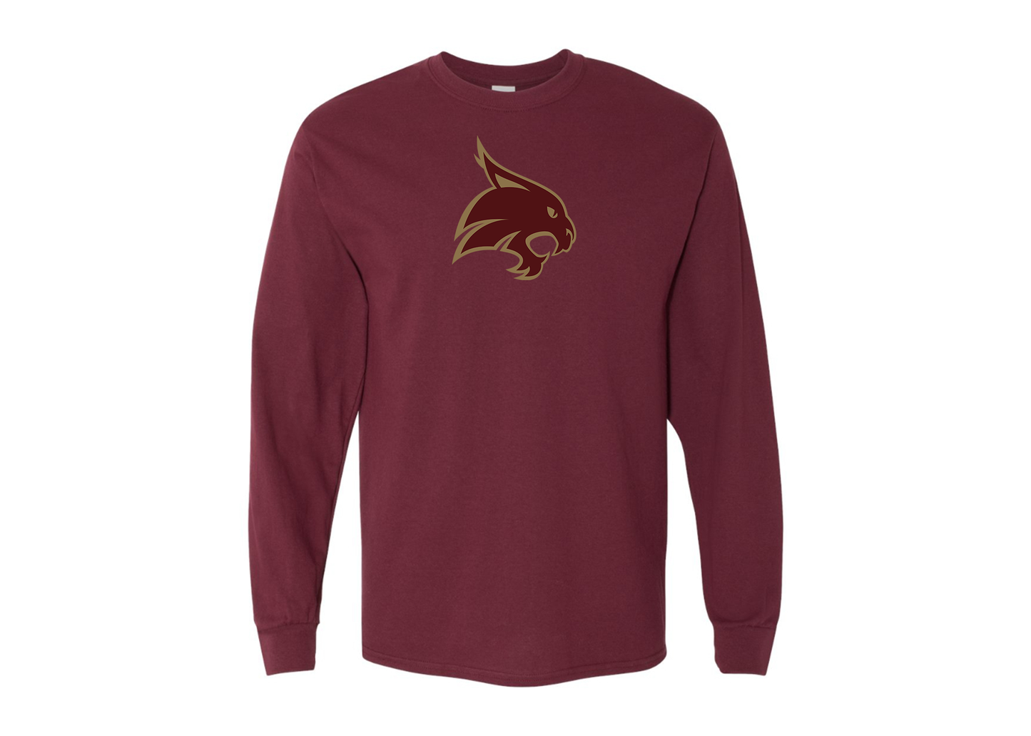 Men's Texas State Bobcats Gildan Heavy Cotton Long Sleeve T-Shirt