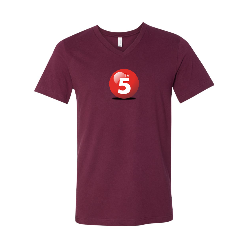 ABC TV5 Logo BELLA  CANVAS - Jersey V-Neck T-Shirt
