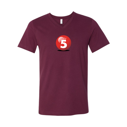 ABC TV5 Logo BELLA  CANVAS - Jersey V-Neck T-Shirt