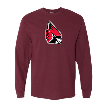 Men's   Ball State Cardinals Gildan Heavy Cotton Long Sleeve T-Shirt