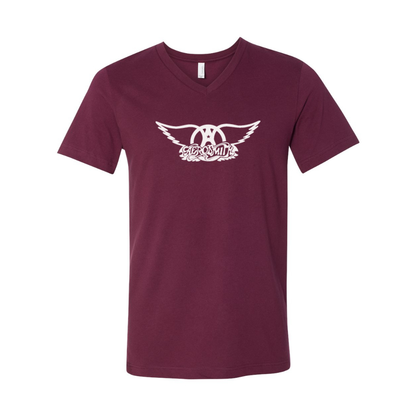 Aerosmith Logo BELLA  CANVAS - Jersey V-Neck T-Shirt
