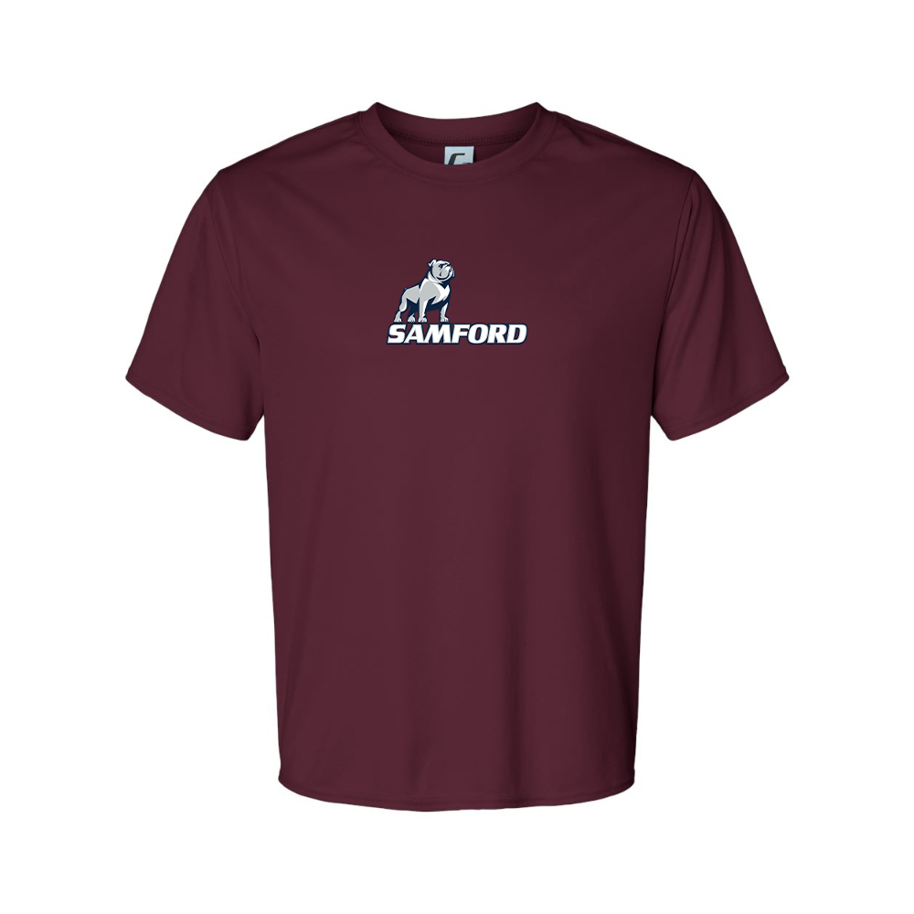 Men's Samford Bulldogs Logo Polyester T-Shirt