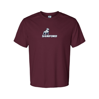 Men's Samford Bulldogs Logo Polyester T-Shirt