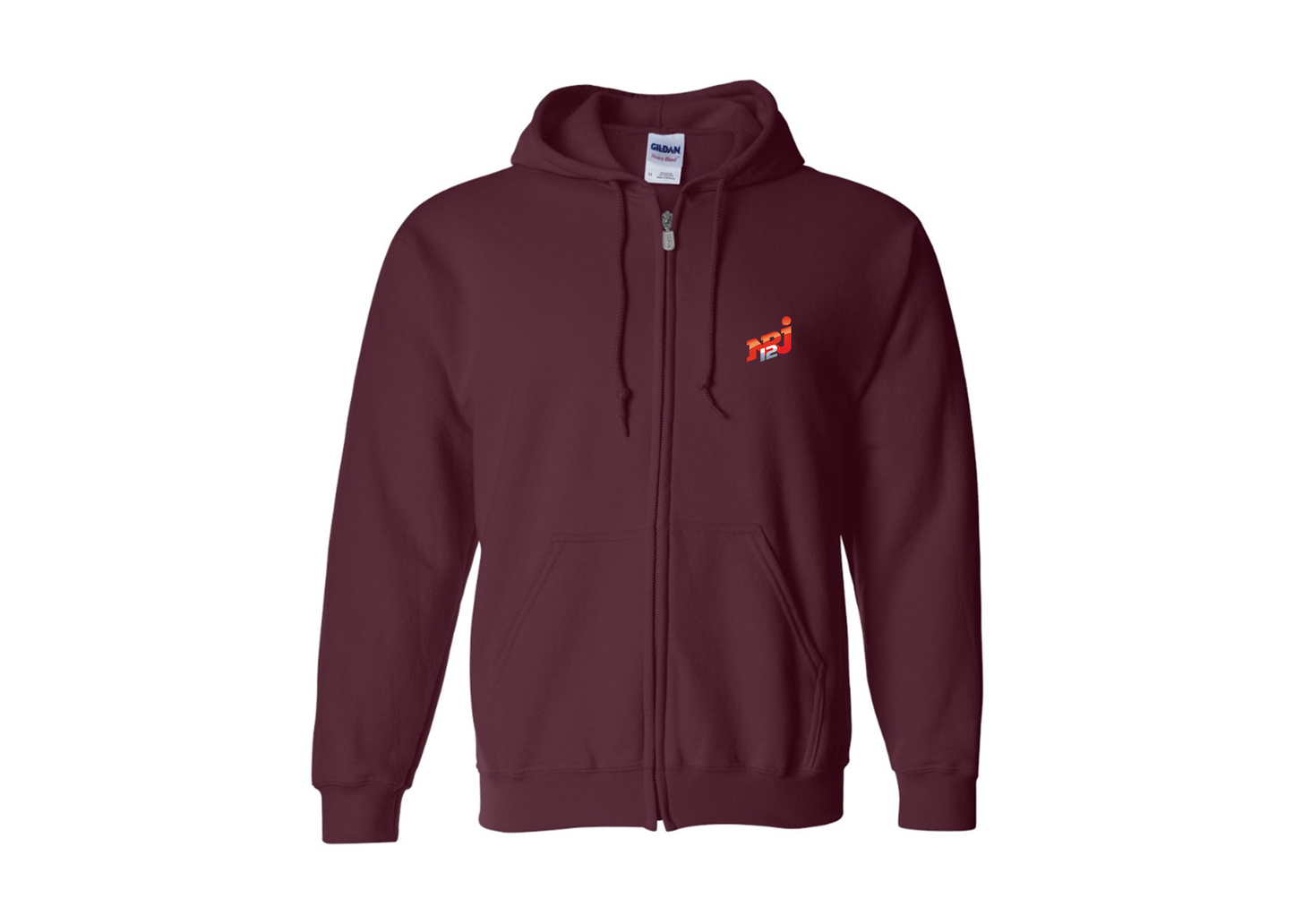 Men's NRJ 12 Logo Gildan  Heavy Blend Full Zip Hooded Sweatshirt