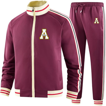 Men's   Appalachian State Mountaineers Two Piece Designer Tracksuit with Bold Striped Accents and Zippered Front Elevated Athletic Wear