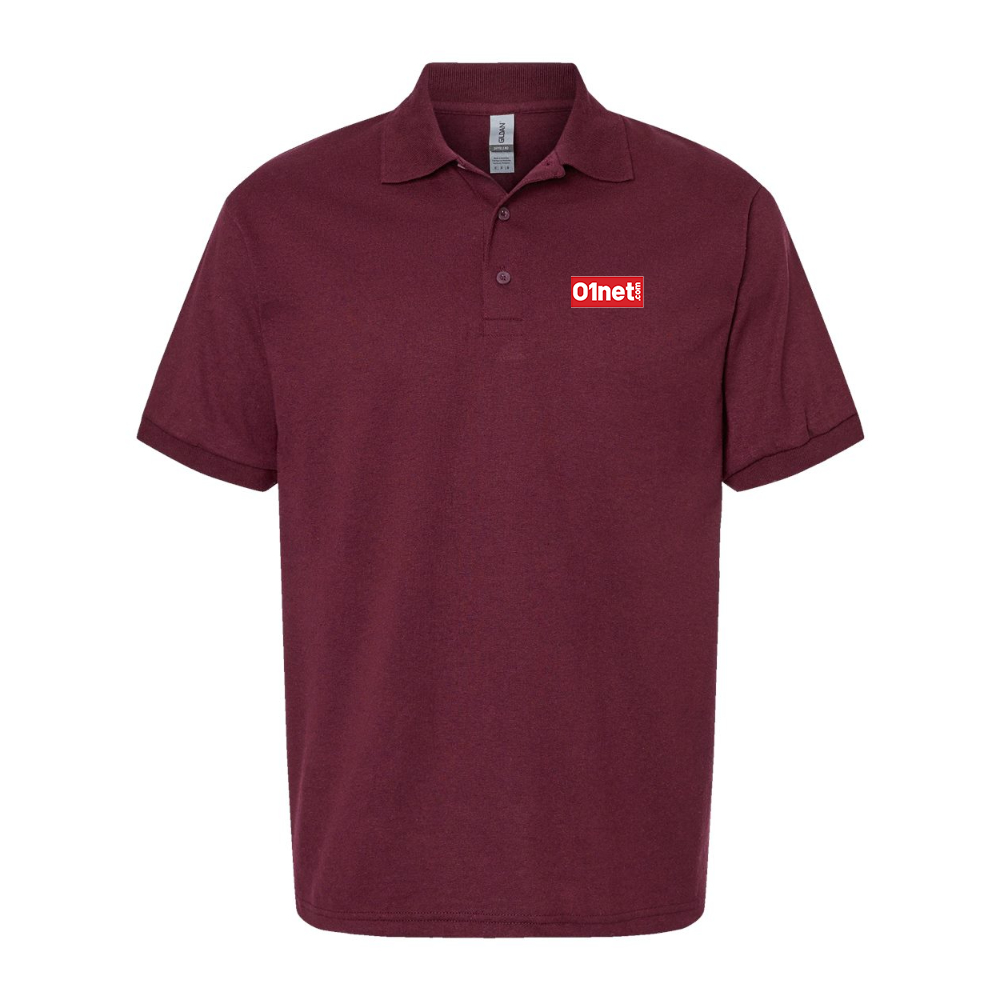 Men's  01net Logo Gildan Dry Blend Jersey Polo