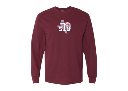 Men's Texas Southern Tigers Gildan Heavy Cotton Long Sleeve T-Shirt