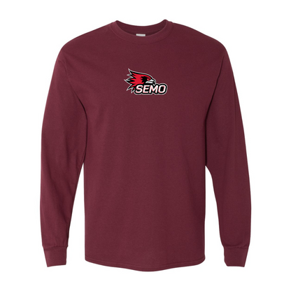 Men's SEMO Redhawks Logo Gildan Heavy Cotton Long Sleeve T-Shirt