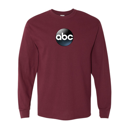 Men's Abc Logo Gildan Heavy Cotton Long Sleeve T-Shirt