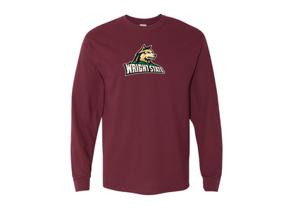 Men's Wright State Raiders Gildan Heavy Cotton Long Sleeve T-Shirt