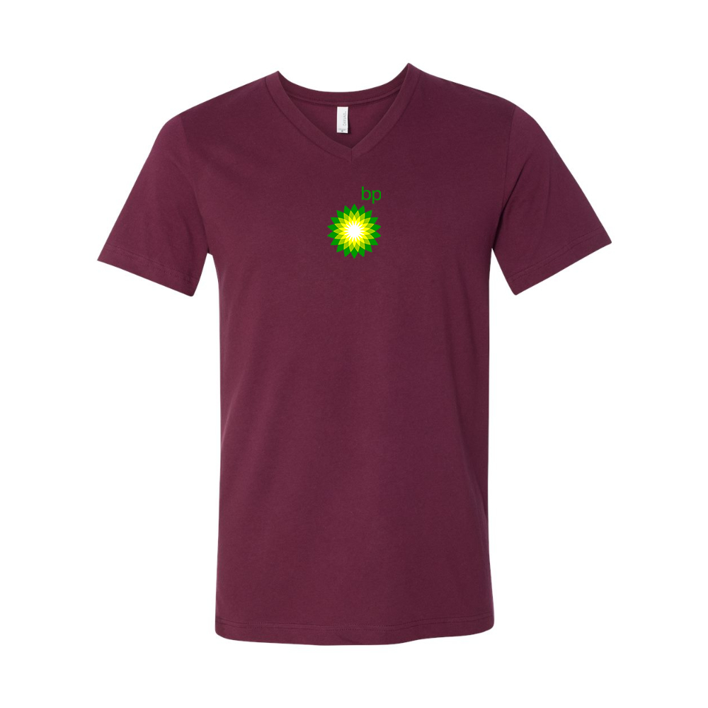 BP Oil Logo BELLA  CANVAS - Jersey V-Neck T-Shirt