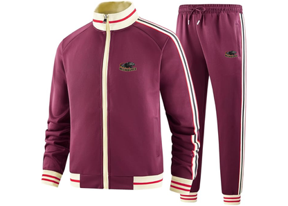 Men's Wisconsin Milwaukee Panthers Tracksuit with Bold Striped Accents and Zippered Front Athletic Wear