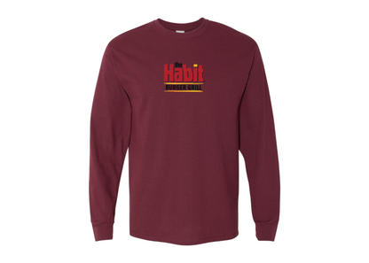 Men's The Habit Burger Grill Gildan Heavy Cotton Long Sleeve T-Shirt