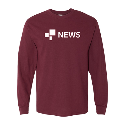 Men's BBC News Gildan Heavy Cotton Long Sleeve T-Shirt