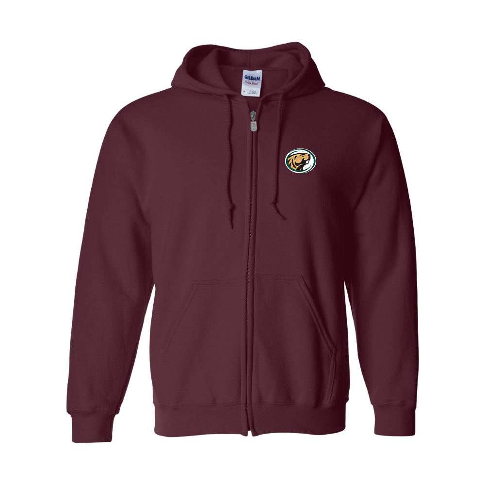 Men's  Bemidji State Beavers Gildan  Heavy Blend Full Zip Hooded Sweatshirt
