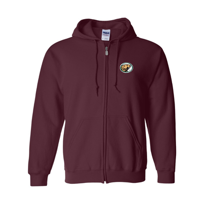 Men's  Bemidji State Beavers Gildan  Heavy Blend Full Zip Hooded Sweatshirt