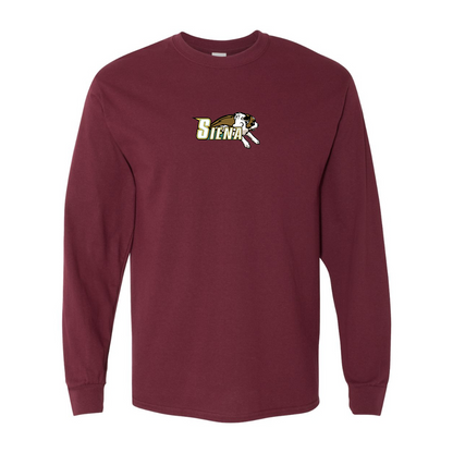 Men's Siena Saints Logo Gildan Heavy Cotton Long Sleeve T-Shirt