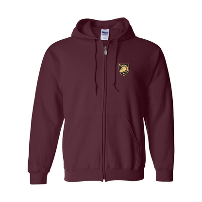 Men's  Army Black Knights  Gildan  Heavy Blend Full Zip Hooded Sweatshirt