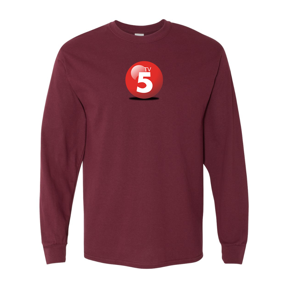 Men's ABC TV5 Logo Gildan Heavy Cotton Long Sleeve T-Shirt