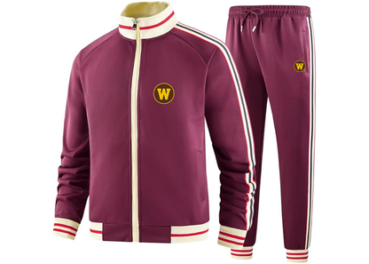 Men's Western Michigan Broncos Tracksuit with Bold Striped Accents and Zippered Front Athletic Wear