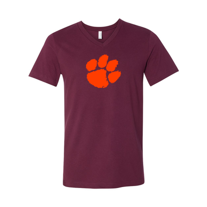 Clemson Tigers  BELLA  CANVAS - Jersey V-Neck T-Shirt