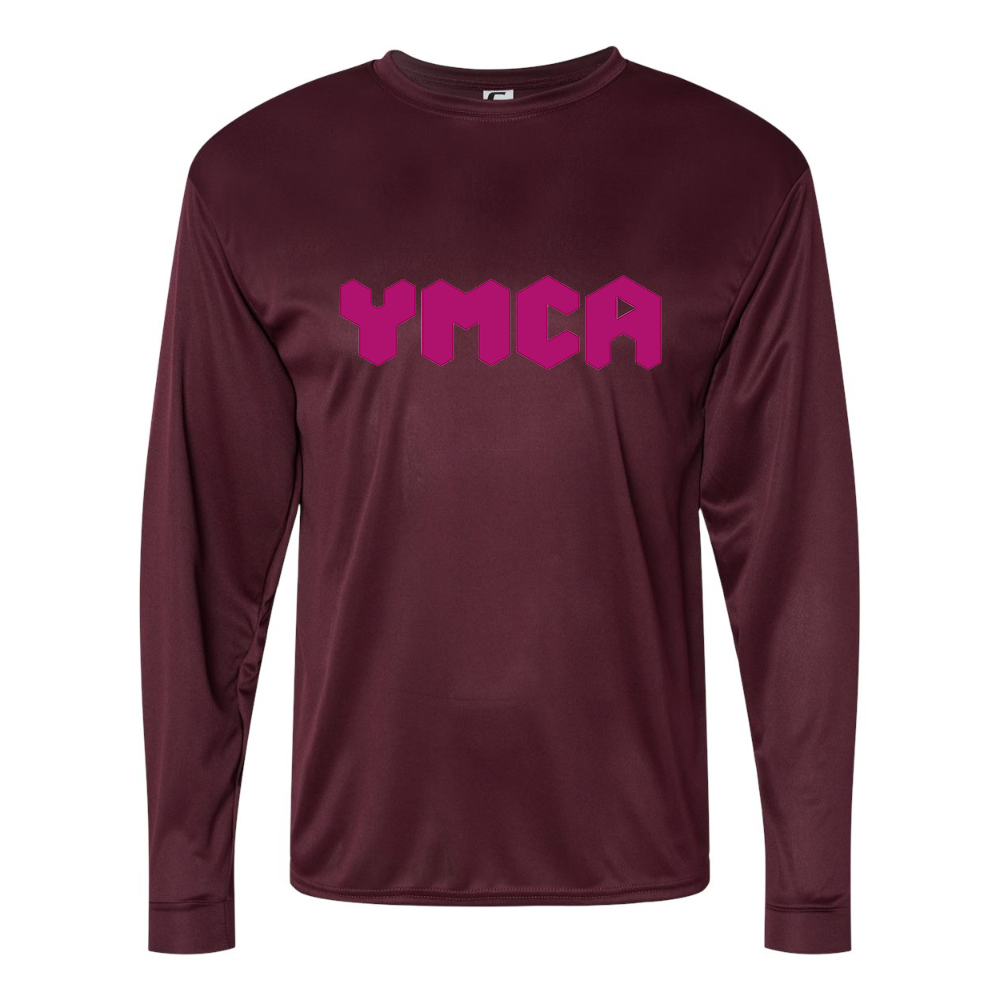 Men's YMCA Mauve  Performance Long Sleeve T-Shirt
