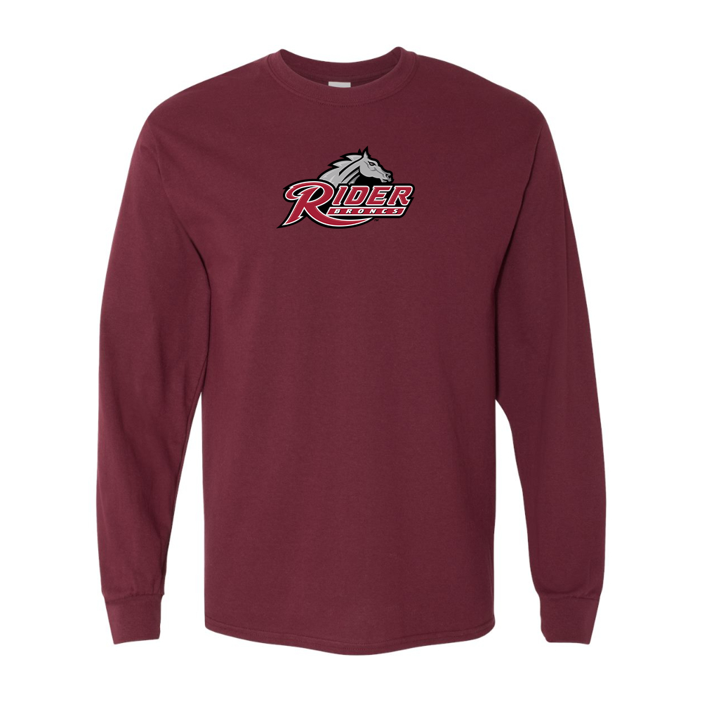 Men's Rider Broncs Logo Gildan Heavy Cotton Long Sleeve T-Shirt