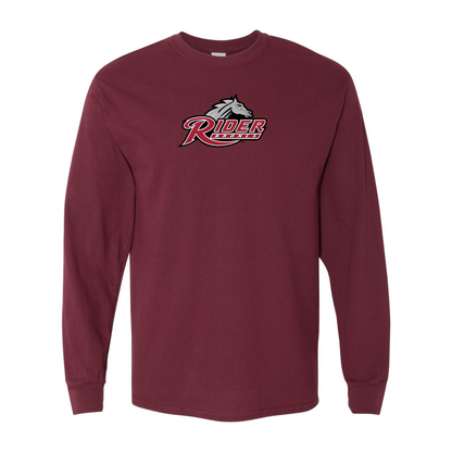 Men's Rider Broncs Logo Gildan Heavy Cotton Long Sleeve T-Shirt