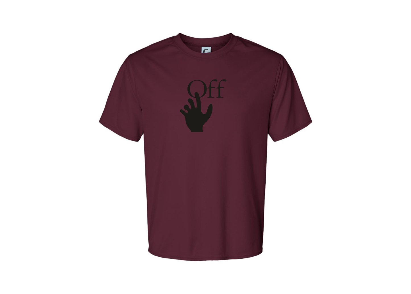 Men's Off-White Hand Polyester T-Shirt