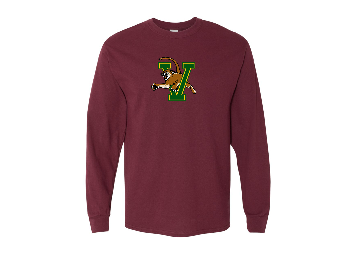 Men's Vermont Catamounts Gildan Heavy Cotton Long Sleeve T-Shirt