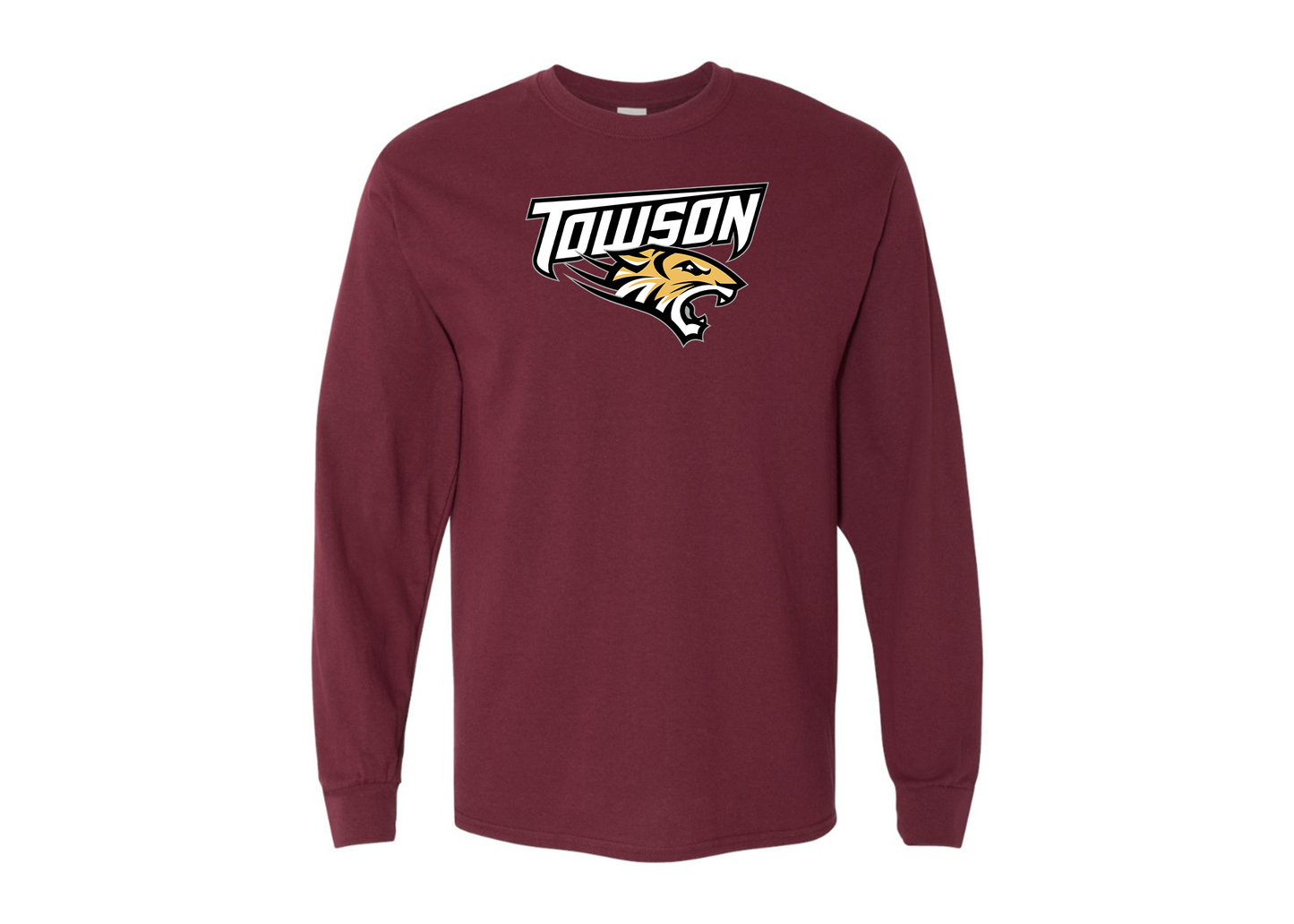 Men's Towson Tigers Gildan Heavy Cotton Long Sleeve T-Shirt
