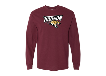 Men's Towson Tigers Gildan Heavy Cotton Long Sleeve T-Shirt