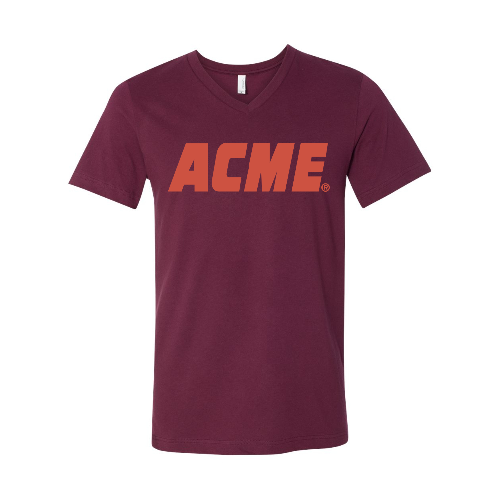 ACME Logo BELLA  CANVAS - Jersey V-Neck T-Shirt