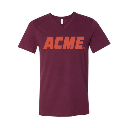 ACME Logo BELLA  CANVAS - Jersey V-Neck T-Shirt