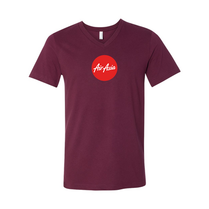 Air Asia Logo BELLA  CANVAS - Jersey V-Neck T-Shirt