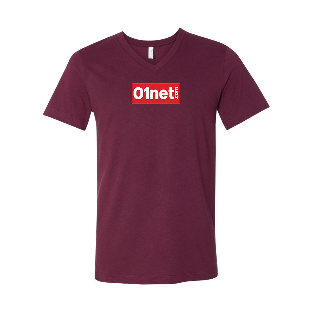 01net Logo BELLA  CANVAS - Jersey V-Neck T-Shirt